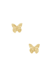 gold water resistant butterfly dainty earrings you can wear in water