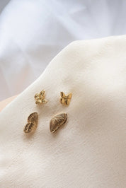 cute gold jewelry of tarnish resistant gold butterfly stud earrings