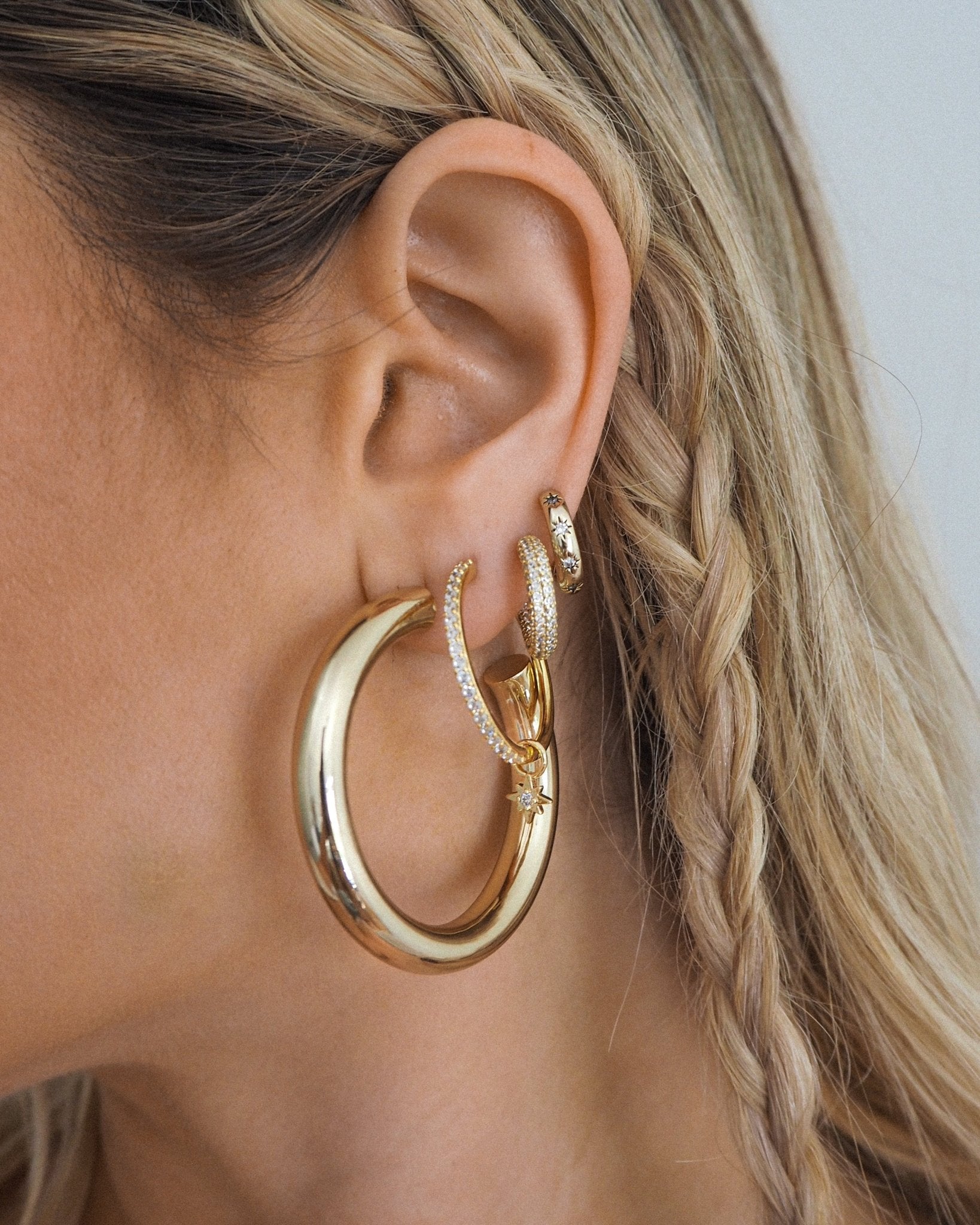 Jill hoop earrings - five and two jewelry