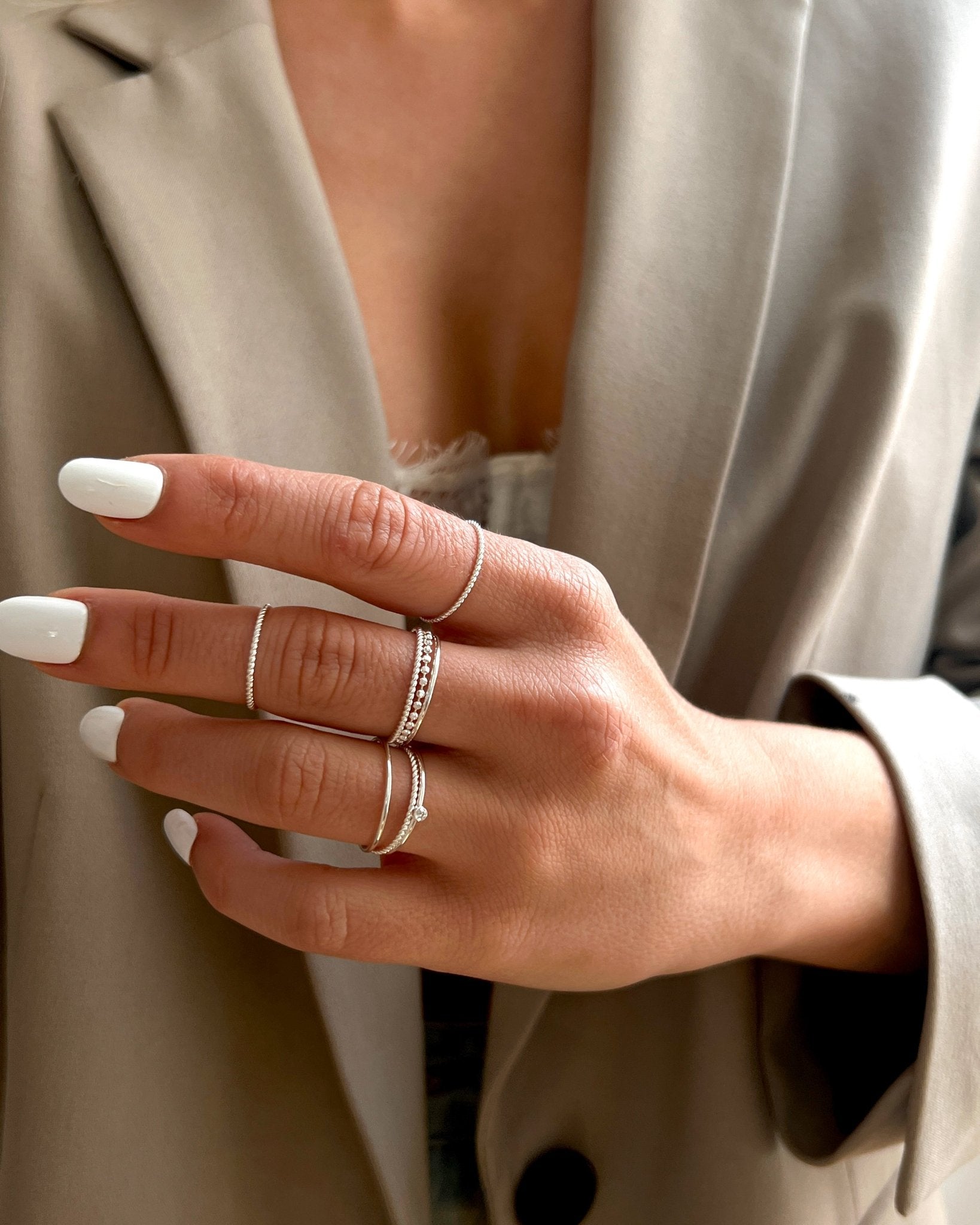 Primrose ring - five and two jewelry