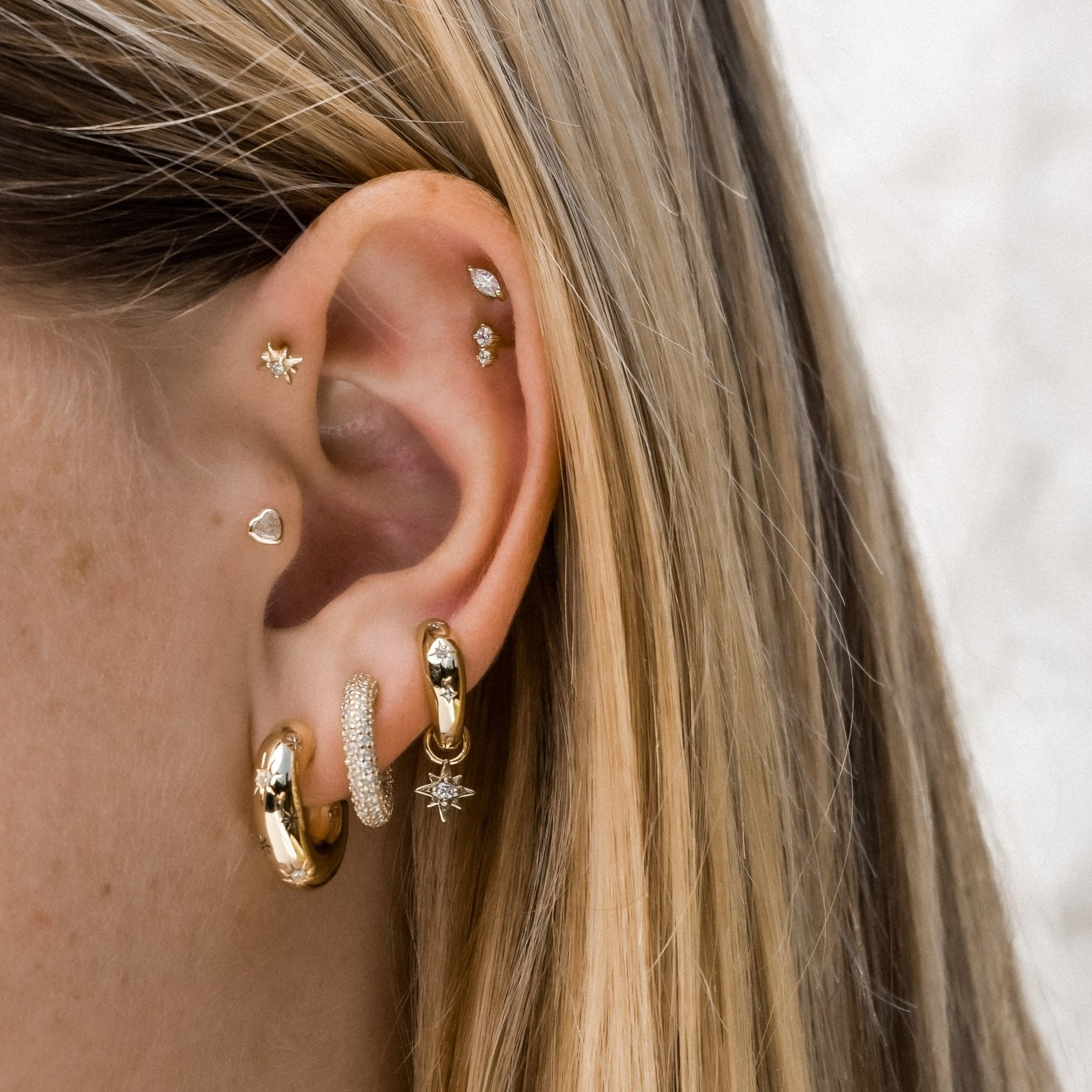 Arya earrings - five and two jewelry