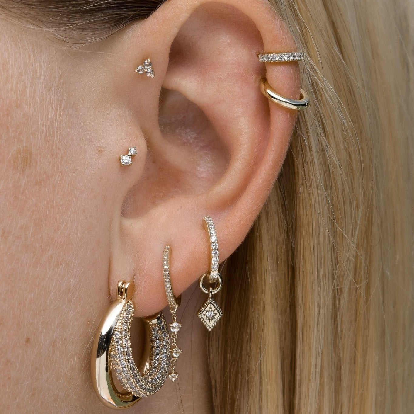 Leo earrings - five and two jewelry