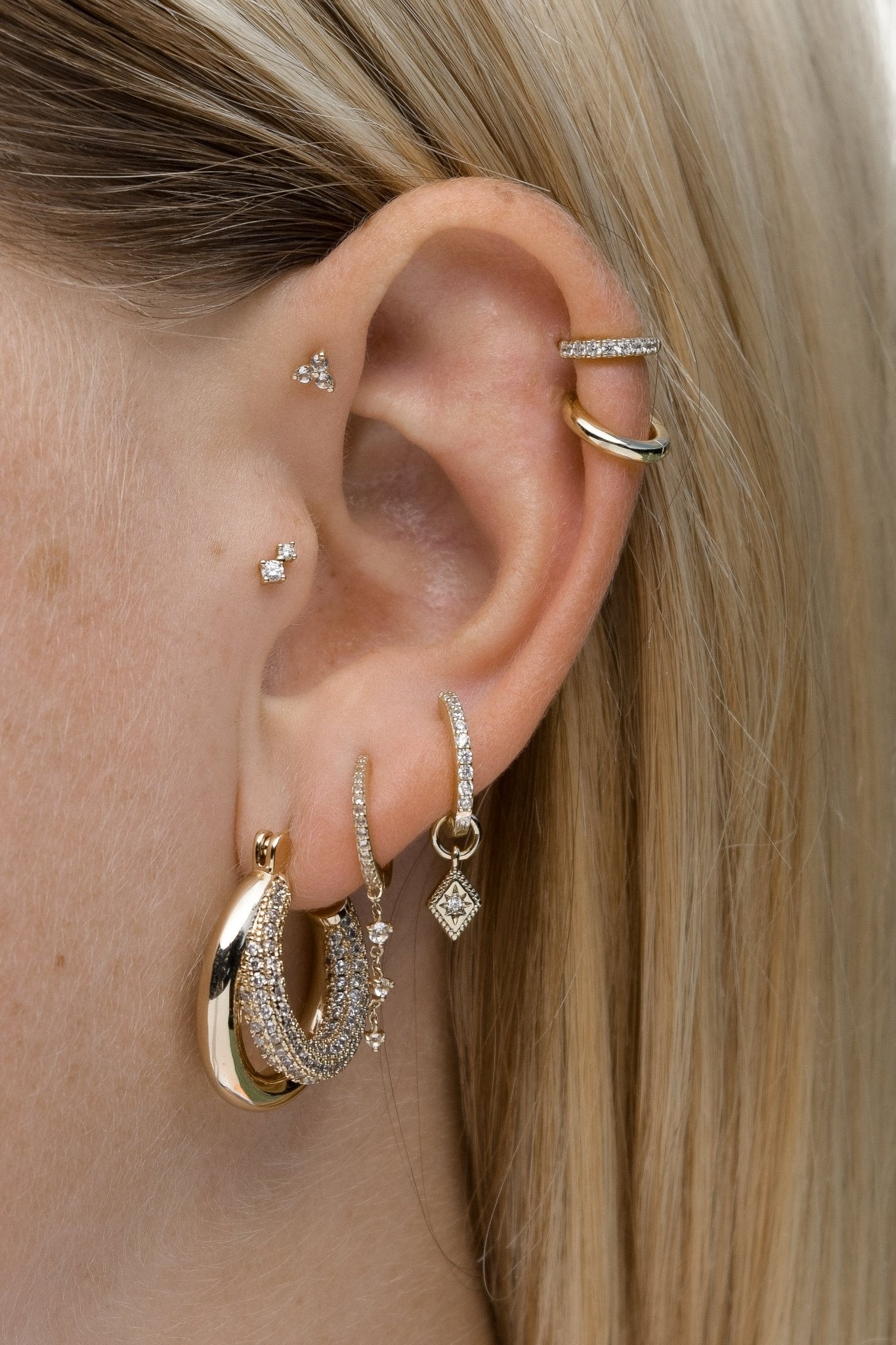 Leo earrings - five and two jewelry