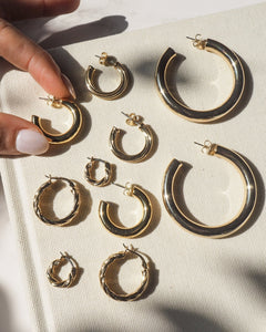 Jill hoop earrings - five and two jewelry