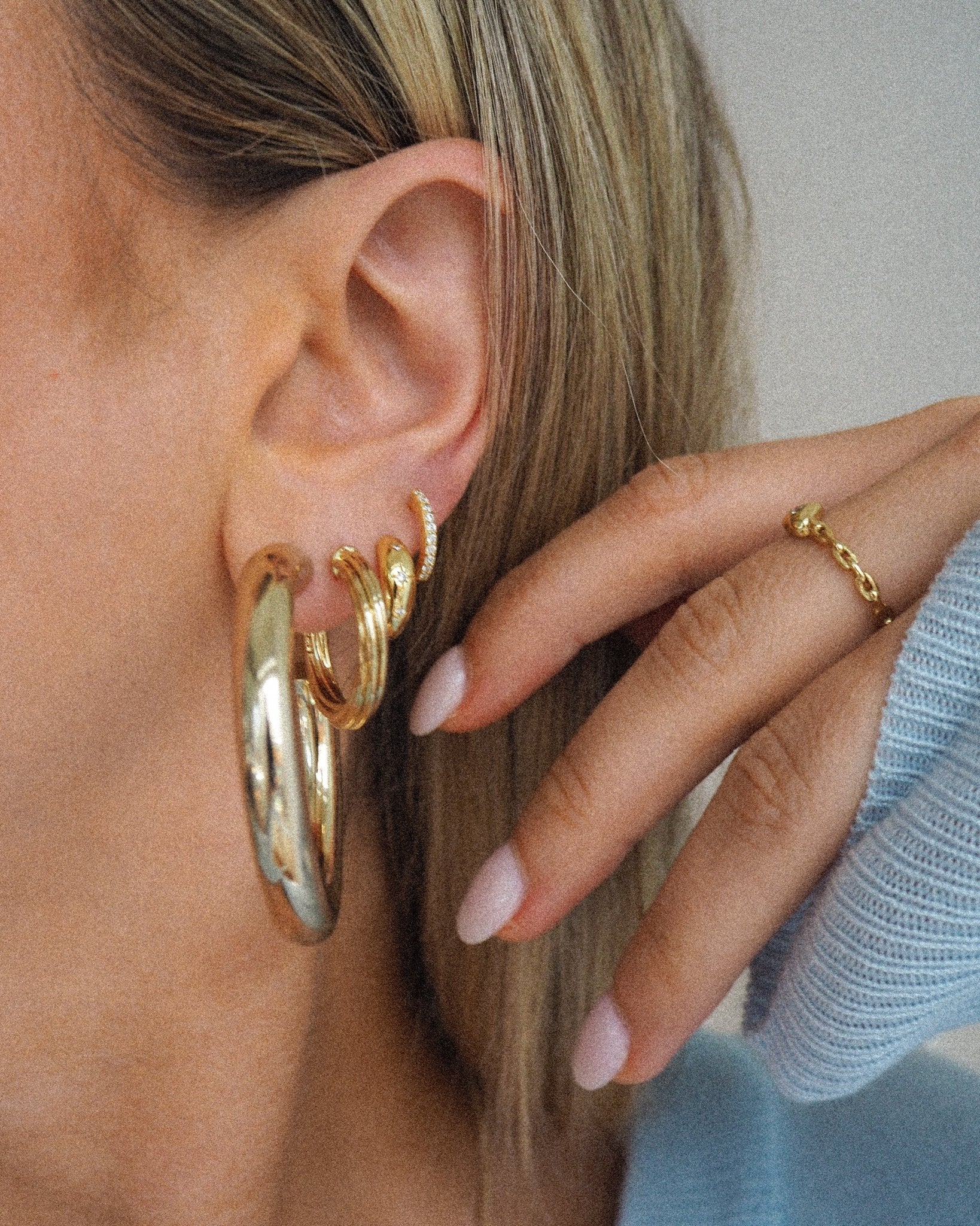 Jill hoop earrings - five and two jewelry