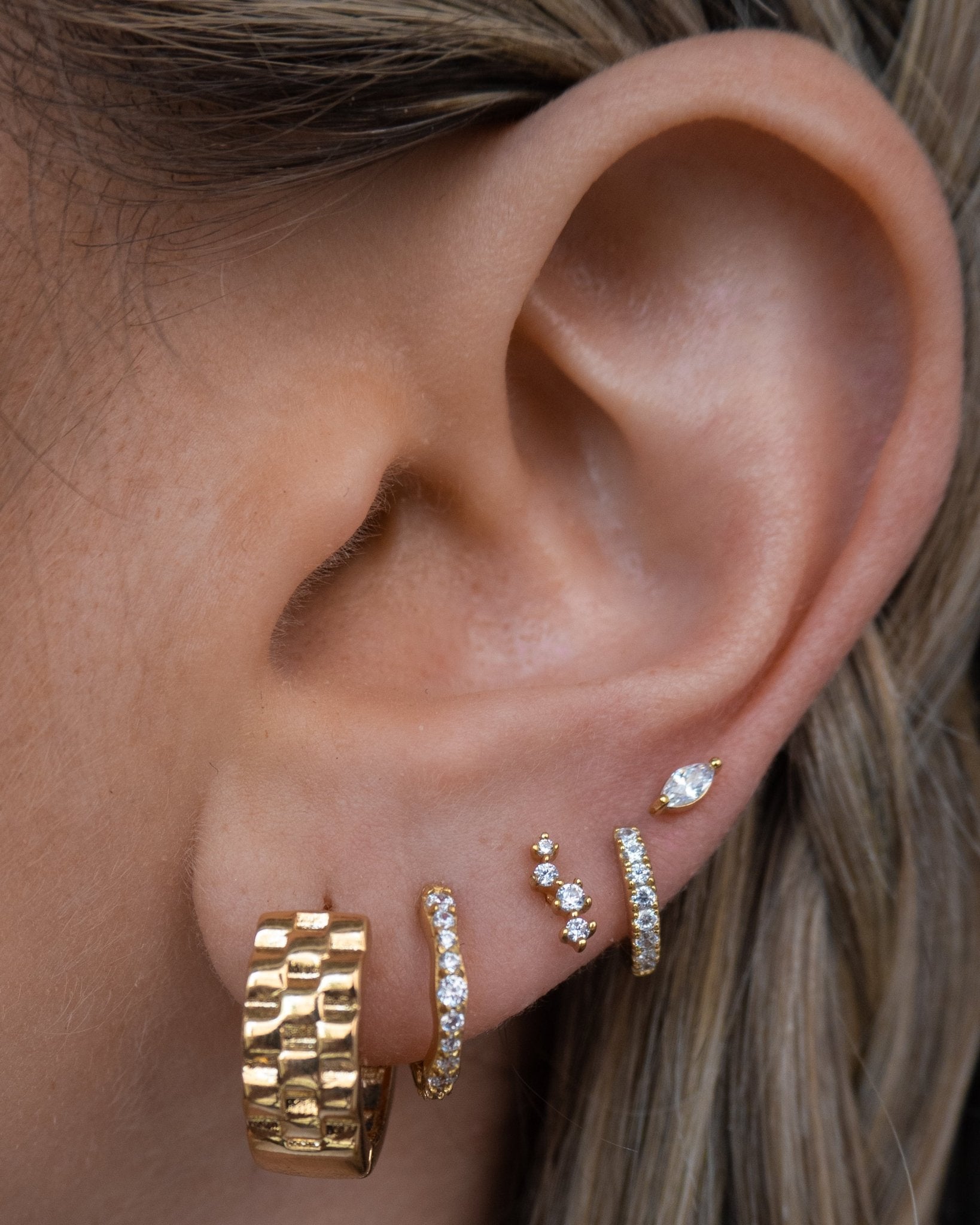 Luxe earrings - five and two jewelry